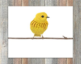 Yellow Warbler Bird Print