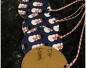 Snow man Gift Tags - Snowman - Snowman Tags - Christmas Tags- Snowman Tags- Holiday Tags - Holiday Gift Wrapping