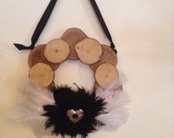 Decorated Wood Slice Wreath