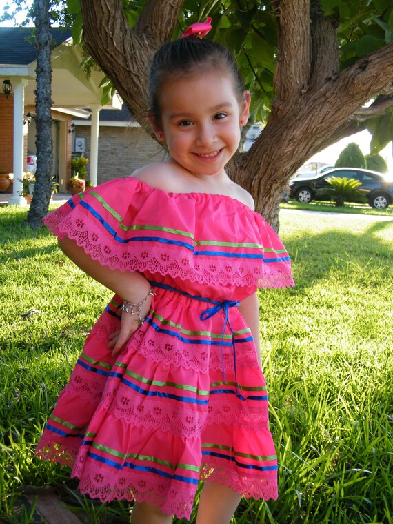 red white and green mexican dress