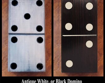 1 pc. Black Wood Domino - 5 1/4" x 10 1/4"