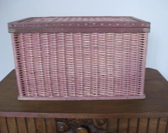 Vintage French wicker basket.