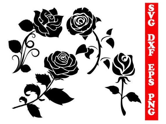 Download Rose svg roses dxf rose silhouette roses clipart svg