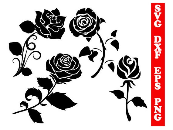 Download Rose svg, roses dxf, rose silhouette, roses clipart, svg shirts, scrapbooking svg, cricut files ...