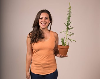 Organic Plant-dyed Racerback (Orange)