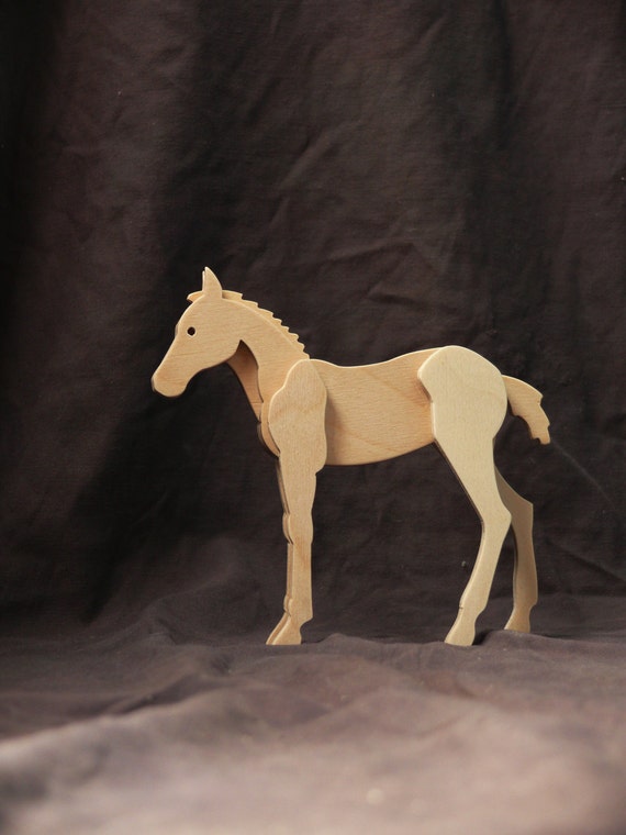 Items similar to Wooden horse Wooden toys Horse figurine Horse foal