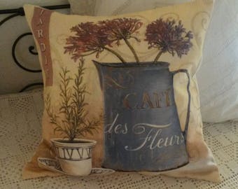 Shabby chic and romantic pillow cover / country style