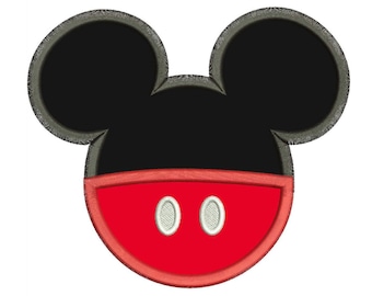 Mickey Mouse Head Embroidery Applique Design