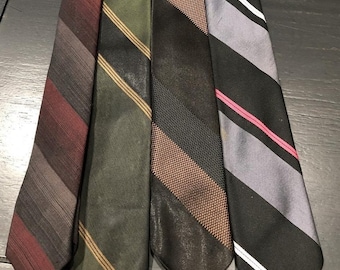 4 Vintage Neckties All 60's Western Throw Back from Knott's Berry Farm Ghost Town Western Shop!