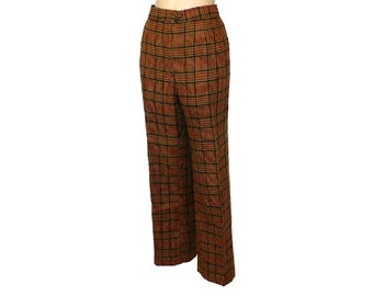 Her Tweed - Vintage 1960's Wool Trousers Pants - Large