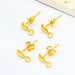 2 Pairs of 925 Sterling Silver 24K Gold Vermeil Style Teardrop Earrings Post with opened loop. :vm1031