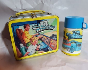 Vintage 1978 Lunchbox "18 WHEELER"-Thermos included
