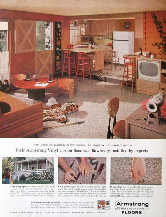 1959 armstrong vinyl floor ad 1950s country kitchen design family room decor dutch door - 1959 Home Design 1959 armstrong vinyl floor ad 1950s country kitchen design family room decor dutch door - 1959 Home Design
