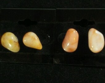 Tumbled quartzite earrings