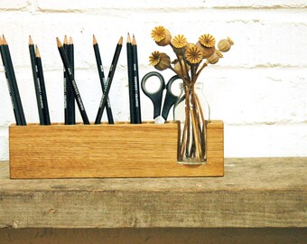 Pen Holder, Wood Desk Organizer. Wooden Pencil Holder, Wood Desk Storage, Desk Organizer, Office Organization.
