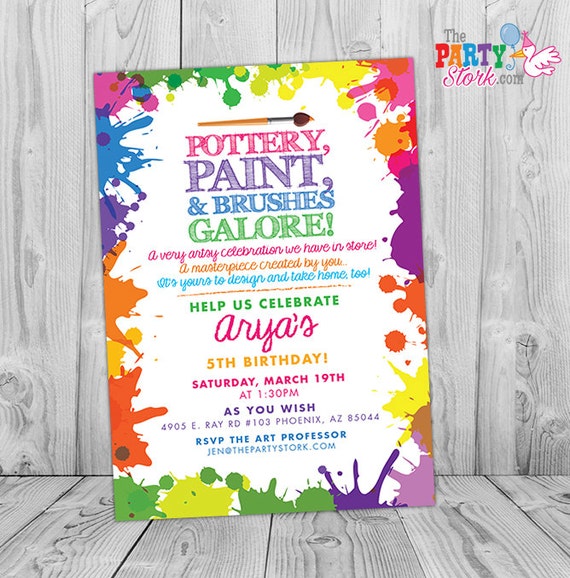 Pottery Party Invitation Templates 7