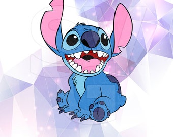 Lilo and Stitch Sit Layered Vector Cut Files SVG DXF EPS Silhouette Cricut Designs Cameo Party Decorations Vinyl Digital Head Disney Clipart