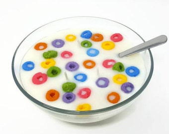 Froot Loop Scented Cereal Bowl Candle