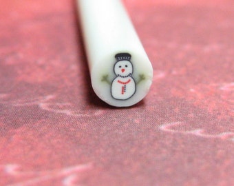 Polymer clay canes winter snowman 1pcs for miniature foods decoden and nail art supplies