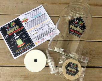 1 Gallon Fermentation Jar Kit - Sauerkraut, Kim Chi, Lactofermentation, fermentation