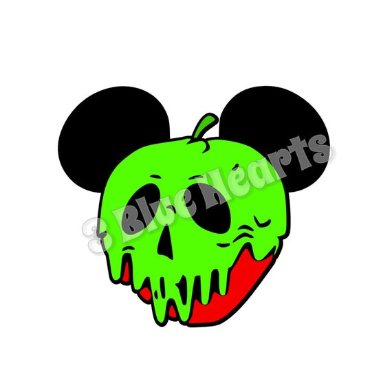 Download Poison Apple Mickey Head SVG dxf pdf Studio Snow White