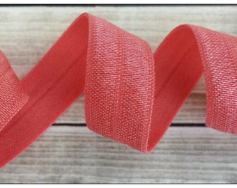 5/8 WATERMELON Fold Over Elastic 5 or 10 YARDS