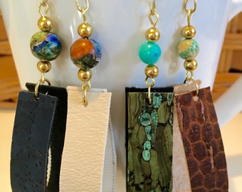 Cork or marine fabric loops with bead