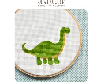 Dinosaur Cross Stitch Pattern - Instant Download