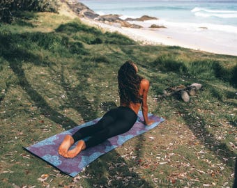 HAMSA Luxe Printed Yoga Mat | Premium Eco Friendly Natural Rubber & Soft Suede