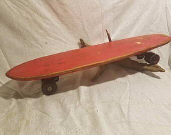 Vintage old school roller derby style wood skate board