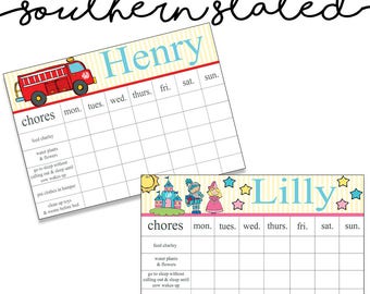 Personalized Chore Chart