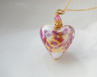 Murano Glass Heart Necklace
