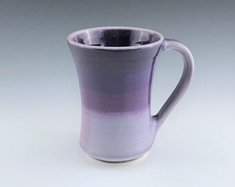 MADE-TO-ORDER Handmade Ceramic Mug, Ceramic Coffee Mug, Purple Coffee Cup, Large Mug, Purple Ombré Mug, Porcelain Mug, Tea Mug, Pottery Mug