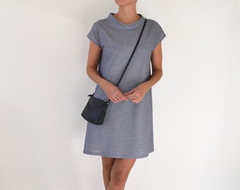 Gray t shirt tunic dress - loose summer dress - cap sleeve dress - casual dress - womens clothing - A line tunic - minimalist dress - dress