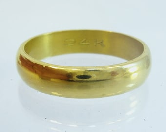 Pure gold 24 Karat solid gold ring100% pure recycled gold