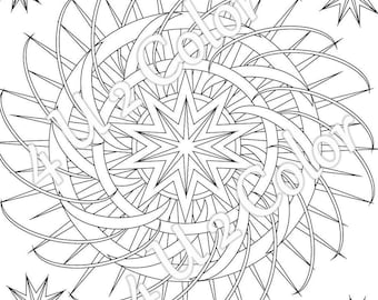 Sun Moon Stars 1 coloring page sun moon & stars