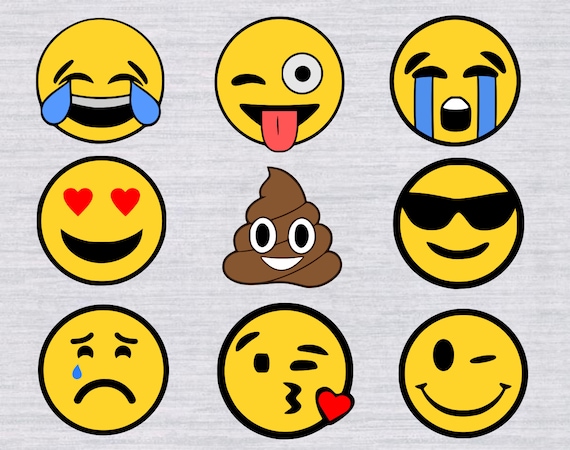 Emoji SVG Bundle Emoji svg Emoji clipart face svg emoticon