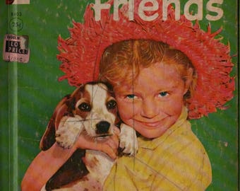 Our Animal Friends a Rand McNally Elf Book + Virginia Hunter + Photographic Illustrations + 1956 + Vintage Kids Book