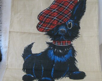 Vintage Scottie Dog Towel