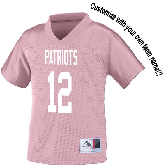 Customized PINK Football Jersey in 2t/3t or 4t Boys or Girls