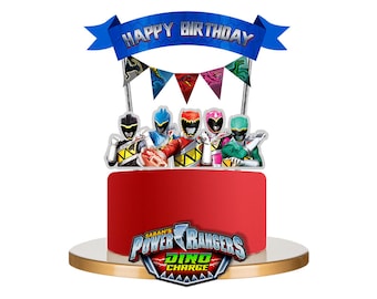 POWER RANGERS Cake Topper, Power Rangers Dino Charge Cake Topper, Power Rangers Centerpiece, Power Rangers Birthday Decoration