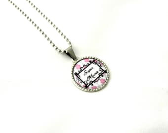 Jewelry necklace Grandma necklace personalized cabochon parties a great mothers necklace