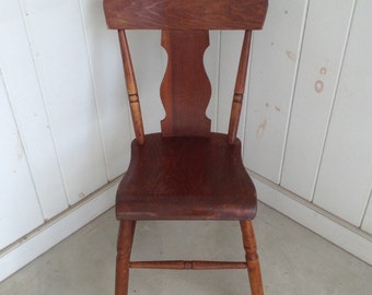 Antique Wooden Chair Primitive Farmhouse Primitive Country Kitchen FedEx Should Ship For Less