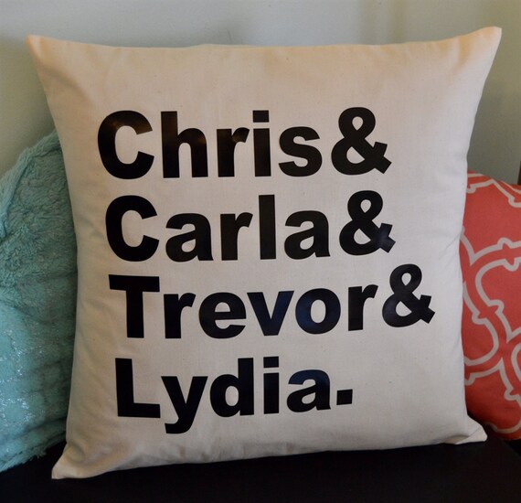 family name pillow personalized family pillow cotton family name pillow personalized family pillow cotton