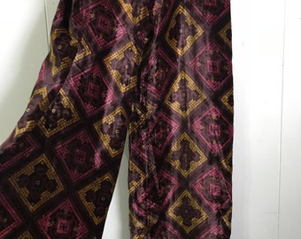 Vintage Velvet High Waisted Palazzo Pants
