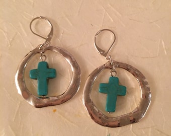 Beautiful cross earrings