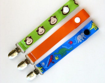 Baby Boy Gift- Baby Boy PACIFIER CLIP- Boy Dummy Clip- Universal Pacifier Holder- Soother Clip- Paci Clip- Soothie String- Baby Shower Gift