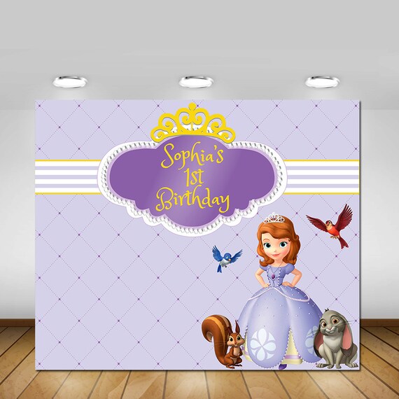 Princess Sofia Backdrop Disney Backdrop First Birthday
