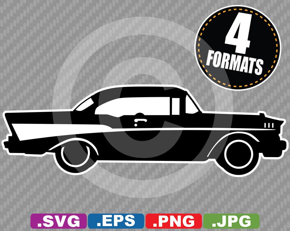 Download 1957 Chevy Bel Air Clip Art Image SVG cutting file Plus