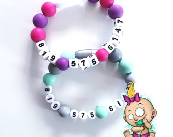 Bracelet urgence, bracelet enfant, bracelet numéro de téléphone, bracelet enfant personnalisé, bracelet enfant perdu, mignon à croquer